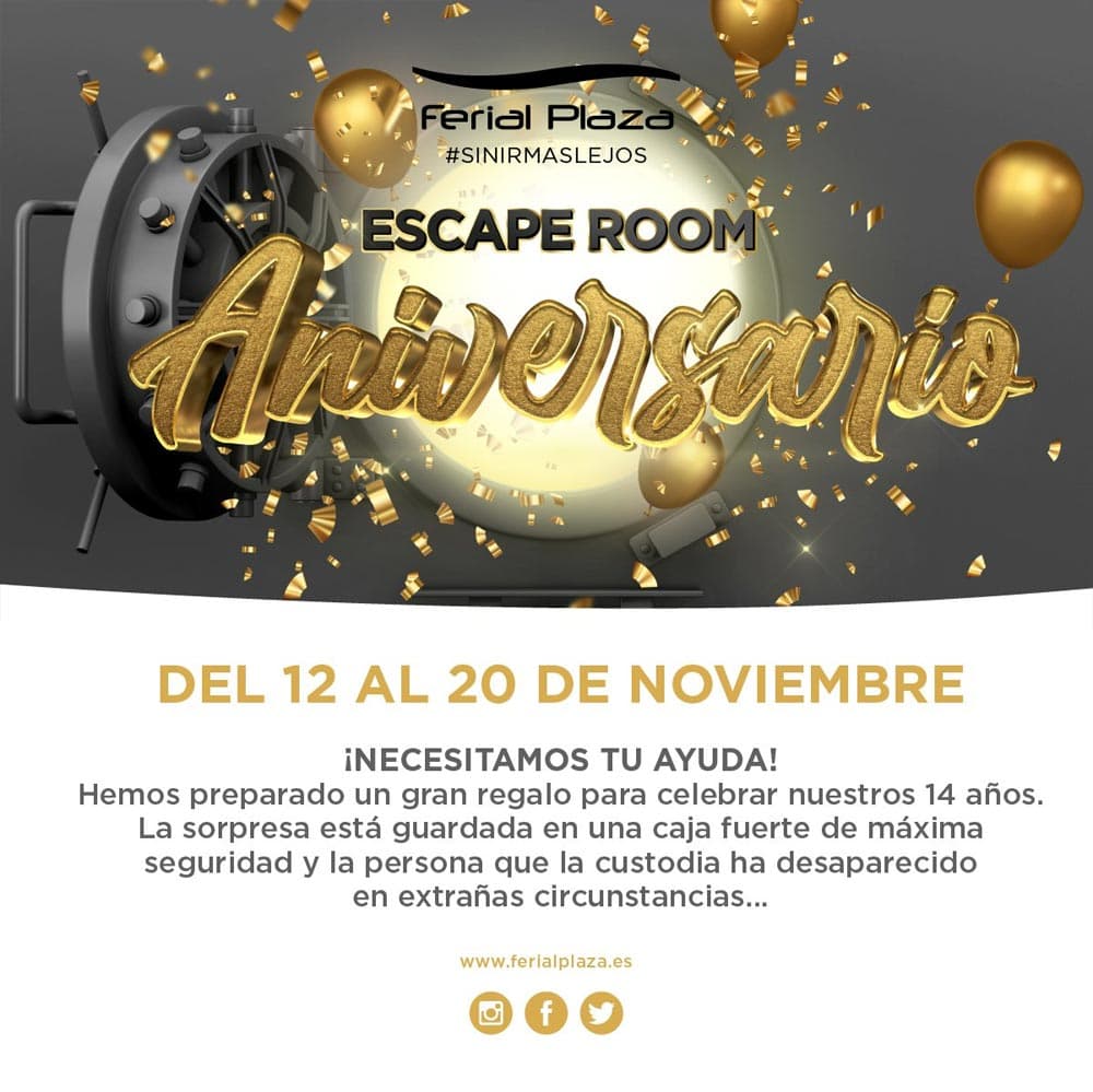 Únete a nuestro Escape Room por nuestro aniversario